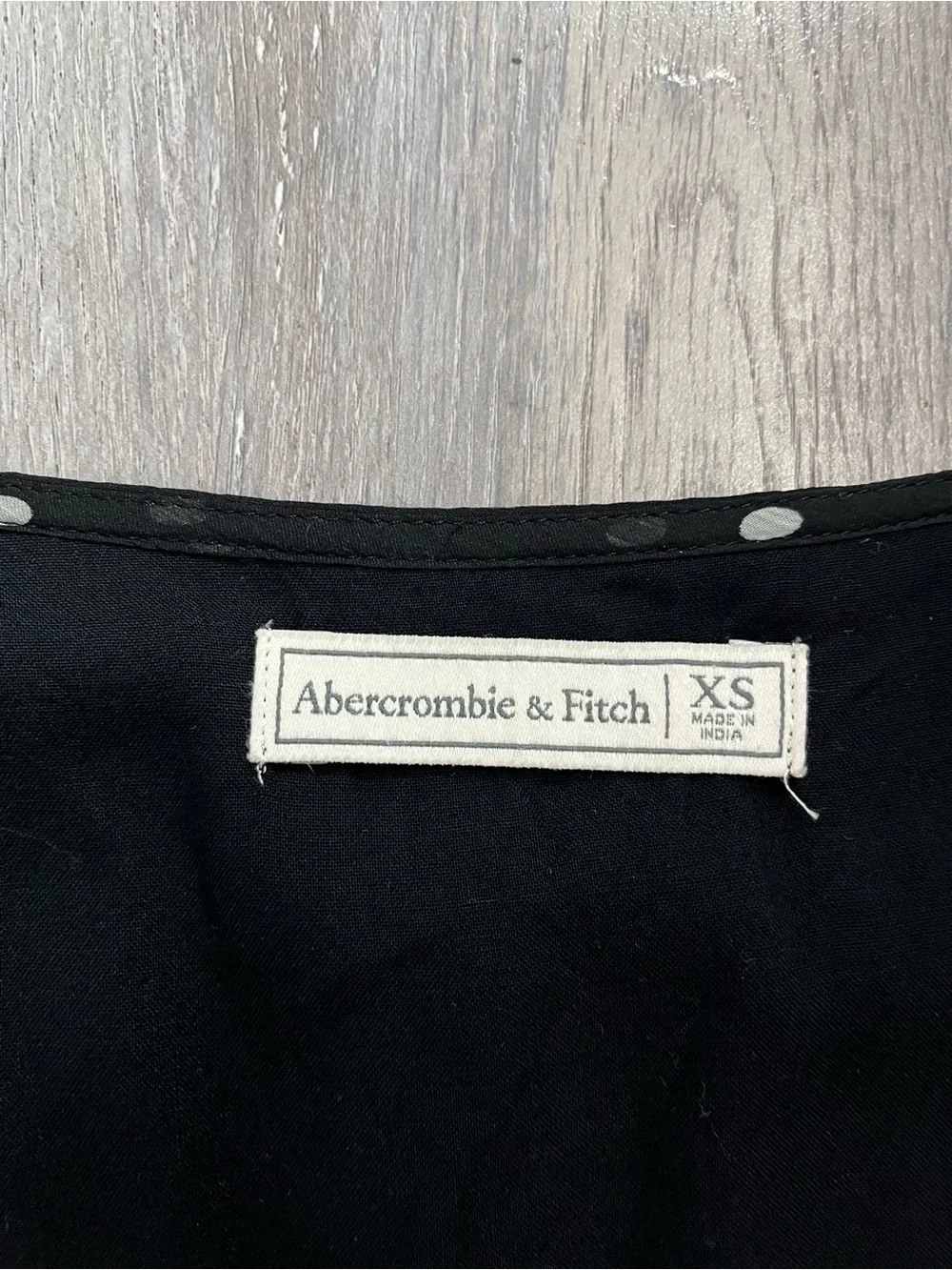 Abercrombie & Fitch Black Dress with White Polka Dots